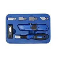 Taiwan Fabricant Fourniture Outils À Main PP/TPR Poignée Matériau Lame: SK5 Surface Finition 27 Pcs Couteau Et Grattoir Ensemble