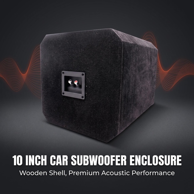 8/10/12 Inch Empty Subwoofer Box Wooden Speaker Enclosure, Custom Car Audio Bass Box for Vehicle Sound System Upgrade