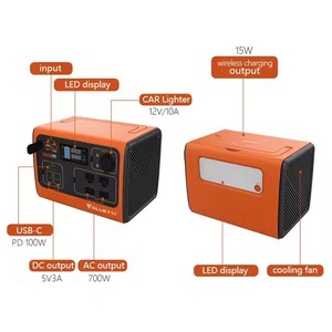 Batería de Respaldo de Iones de Litio <span class=keywords><strong>1000W</strong></span> 2000W, Estación de Energía Portátil con Carga Solar, Generador con Controlador MPPT y Onda Sinusoidal Pura - Product Image 3