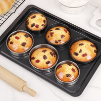 Anneau à tarte rond en acier inoxydable de haute qualité de 8 cm, moule à crumpets et à muffins DIY, ustensile de cuisson écologique, passe au lave-vaisselle