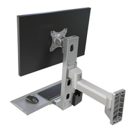 Support de moniteur réglable en alliage d'aluminium robuste Meisonic T8-MA01KB-S-600, inclinaison à 90° pour machines industrielles, bras d'ordinateur