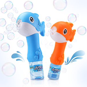 WANNNA <span class=keywords><strong>BUBBLES</strong></span> Jouet souffleur de bulles automatique en forme de dauphin pour enfants, bâton à bulles pour les tout-petits de <span class=keywords><strong>3</strong></span> ans et plus, idéal pour les fêtes d'été en extérieur - Product Image 1