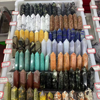 Tour de cristal de 5-9 cm en matériaux mixtes, pointe de cristal naturel, baguette de quartz, obélisques pour la décoration et la lithothérapie