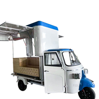 3 Roues Ape Café Bar Tuk Tuk Food Truck Barbecue Moto Tricycle Électrique Food Cart Cook Trailer