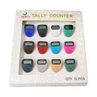 Compteur numérique de prière musulmane de haute qualité, multicolore, en forme de bague, pour compter les tours de Tasbih