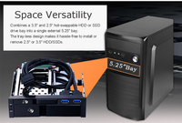Unestech Nouveautés 5.25 pouces SATA SSD/HDD Boîtier mobile externe avec interface USB pour lecteur optique pour ordinateur