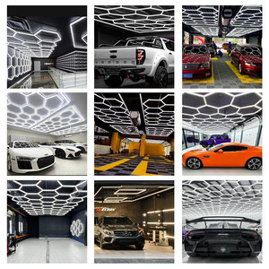 Hot Selling 5-piece Hexagon <b>Workshop</b> Ceiling Lighting 110v Honeycomb Hexagon Garage <b>Light</b> 6500k For Auto Repair Bay Ceilings - Product Image 5