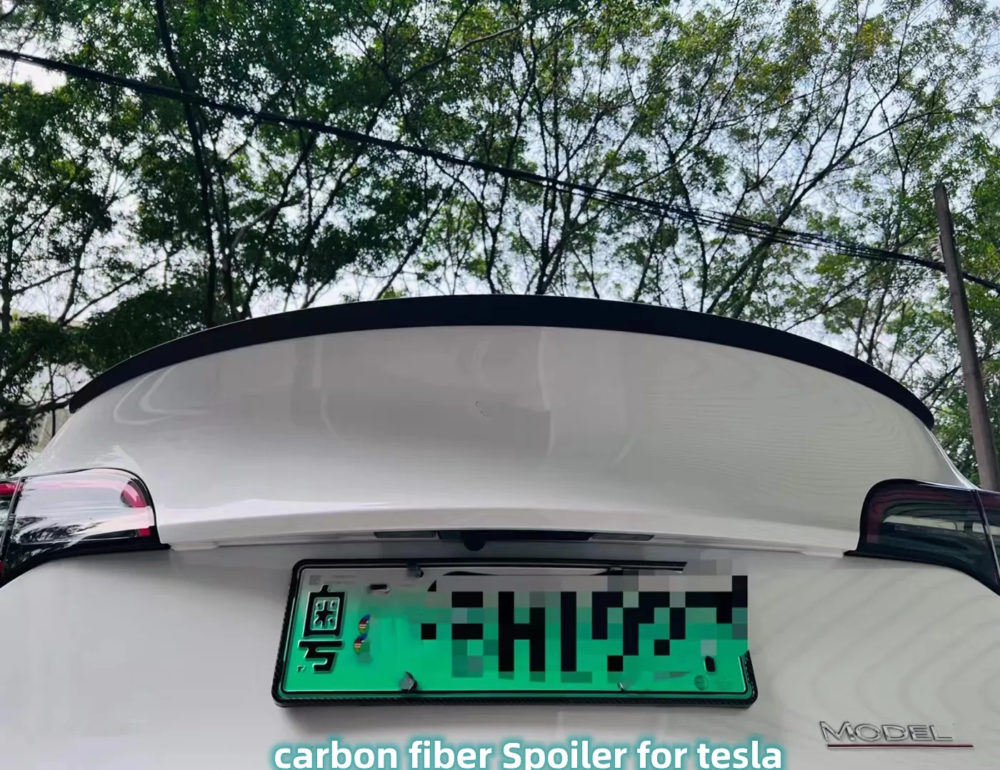 Buon prezzo auto elettriche modifica parti kit corpo in fibra di carbonio accessori esterni spoiler per auto per Tesla Model Y 3