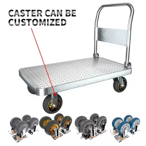 Yida YD-01 Home Express Warehouse <span class=keywords><strong>Trolley</strong></span> Cargo Truck Tragbarer Anhänger aus Edelstahl mit Allrad-Plattform struktur - Product Image 3