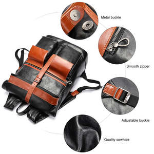 Sac à Dos Vintage de Luxe de Grande Capacité pour Hommes Voyage d'Affaires Sacs à Dos pour Ordinateur Portable Sac à Dos en Cuir Véritable pour Hommes - Product Image 6