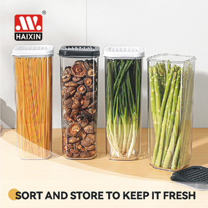 Cocina Rectángulo transparente sellado <span class=keywords><strong>a</strong></span> prueba de humedad <span class=keywords><strong>a</strong></span> prueba de <span class=keywords><strong>agua</strong></span> <span class=keywords><strong>a</strong></span> prueba de plagas Tarro de comida seca Cereales Snack Pasta Recipiente de almacenamiento de alimentos secos - Product Image 5