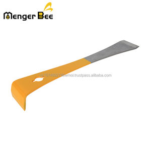 New <b>Cheap</b> Menger Bee American Hive Tool Stainless Steel Hook Painted Half Yellow Scraping Knife 148g 240mm - Product Image 1
