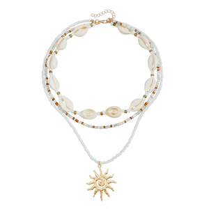 Europan y Amrican Cross-Bordr Jwlry Casual Vacation Styl Shll Suowr Multicapa para Womn Fashionabl High-End - Product Image 5