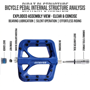 Pédales de VTT GINEYEA M996 en fibre de nylon ultralégère, haute qualité, antidérapantes, résistantes à l'eau, pour BMX/cyclistes de montagne/vélos de route - Product Image 4