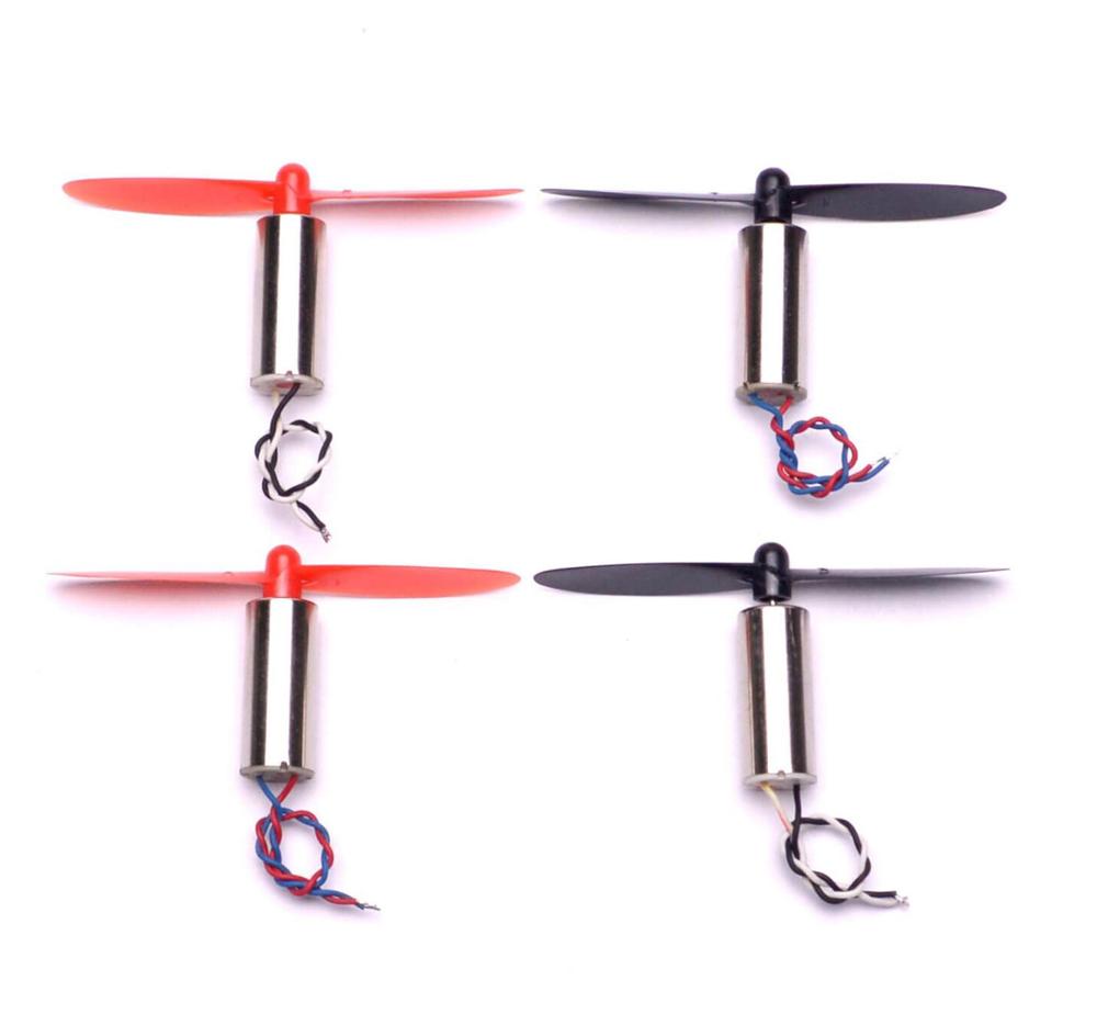 Micro Brush Coreless Motor с Black Helicopter Propeller, Quadcopter Drone Model, FPV DIY, DC 3V, 45000RPM, 8.5x20mm