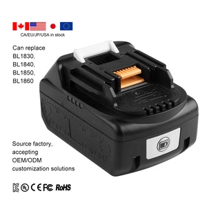 Batterie au lithium MAK 18V, pack de remplacement compatible BL1860 BL1850B BL1840 BL1830, haute puissance, pour outils sans fil, usage industriel - Product Image 1