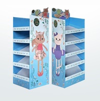 Benutzer definierte Pappe Papier zähler Karton Tisch Wellpappe Haken Boden Pappe Display Stand Display Box Papier Display Rack
