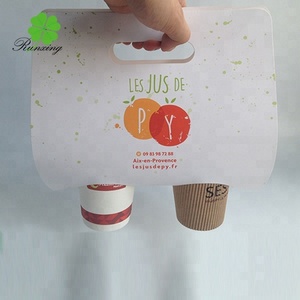 Portavasos personalizado de 4 tazas con asa UV Advantage, papel de Arte de 2mm de grosor, para llevar, café caliente, té, bebida, portavasos diseñado - Product Image 4