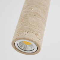 Luminaire suspendu en marbre travertin Wabi Sabi, lustre moderne à LED blanc chaud pour la maison, le bureau et la décoration intérieure, sur mesure