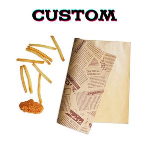 Papier ciré alimentaire anti-graisse pour hamburgers, papier d'emballage recyclable avec logo personnalisé, papier ciré pour emballage de hamburgers - Product Image 2