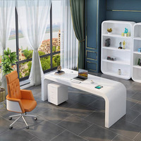 Bureau d'ordinateur de bureau moderne, magnifique forme Durable, vente en gros, blanc