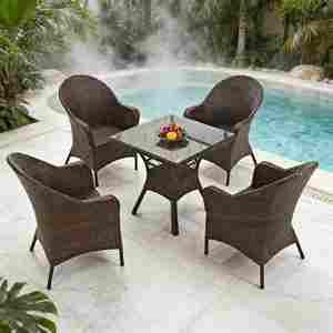 Ensemble de <span class=keywords><strong>table</strong></span> et de chaises de <span class=keywords><strong>jardin</strong></span> pour l'extérieur, <span class=keywords><strong>table</strong></span> basse, cour, hôtel, restaurant, balcon, <span class=keywords><strong>table</strong></span> carrée et chaises - Product Image 1