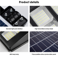 Lampu Jalan Tenaga Surya Terpadu LED All in One, Sensor Gerak Jarak Jauh, Tahan Air IP67, Baterai LiFePO4 500W 800W 1000W, Promo Panas