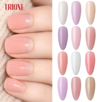 Base de Caoutchouc TPO Sans HEMA Rose Nude pour Vernis Gel Soak Off 15ml, Couverture de Base en Gel UV pour Ongles, Usage Professionnel en Salon, Fournitures Marque Privée
