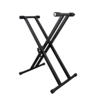 K-721B Adjustable Rubber & Metal Multi-Angle Locking Mechanism Universal Compatibility Double-X Keyboard Piano Stand