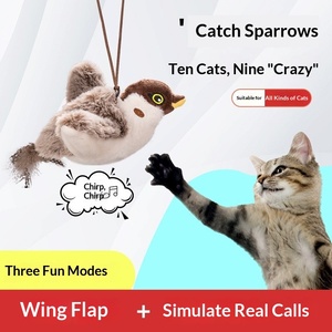 Jouet pour chat Sparrow : Oiseau sonore et vibrant, peluche électrique auto-amusante pour soulager l'ennui, avec effets de chant et d'ailes battantes - Product Image 3