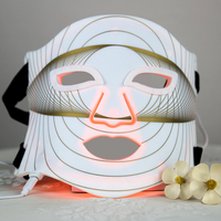 Portable et Flexible Silicone Photon Thérapie Masque Anti-Rides Éclaircir LED Photothérapie Masque Usage Domestique Beauté Dispositif