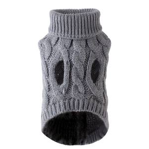 Pull pour chien d'hiver et d'automne, couleur unie tendance, tricot torsadé, vêtement chaud et confortable, taille XL, plusieurs couleurs disponibles - Product Image 6