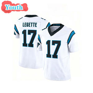 قميص كرة القدم الأمريكية للشباب عالي الجودة، كارولينا 4 تيتايروا مكميلان 17، شايفير ليجيت 9، برايس يونغ، مطرز - Product Image 6