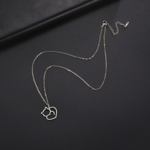 Myshape carino gattino gatto ciondolo collana in acciaio inox collo animale catena gioielli di moda regalo per le donne ragazze amico 2024 - Product Image 4