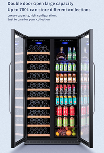 Jiufu Under-counter Large Wine Beverage Cooler Fridge Tempered Glass Door Digital Temperature <b>Bar</b> <b>Cabinet</b> Jf-508wb Large - Product Image 2