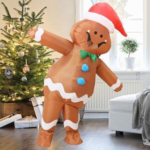 Costume gonflable de Noël amusant pour adulte, type mascotte, motif Bonhomme en pain d'épices - Product Image 3