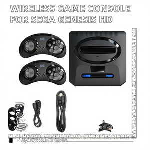 คอนโซลเกมทีวีไร้สายสำหรับ Genesis & MD Game Stick 2.4GHz 4K รองรับเกมมากกว่า 1000 เกม รองรับผู้เล่นหลายคน - Product Image 2