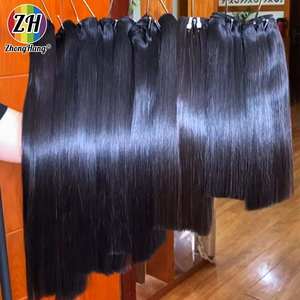 Extensiones de Cabello Humano Virgen con Cutícula Alineada, Cabello Indio, Camboyano y Vietnamita, Liso Natural, Sin Procesar - Product Image 1