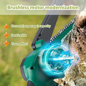 Motosierras sin Escobillas de 6 y 8 Pulgadas <span class=keywords><strong>Mini</strong></span> <span class=keywords><strong>Motosierra</strong></span> Portátil Inalámbrica <span class=keywords><strong>a</strong></span> Baterí<span class=keywords><strong>a</strong></span> para una Mano Sierra de Podar Eléctrica Recargable - Product Image 4