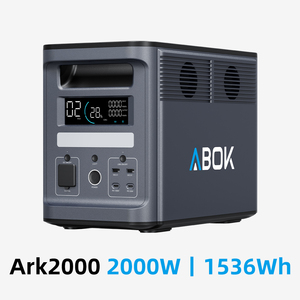 Station d'alimentation portable tout-en-un ABOK OEM ODM avec logo personnalisé, vente en gros, 2000W LiFePO4 IP65 1536Wh Ark2000, générateur <span class=keywords><strong>solaire</strong></span> pour la maison - Product Image 1