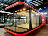 CGCH Conteneur Capsule Préfabriqué Transparent, Capsule Spatiale Mobile Commerciale pour Hôtel, Cabine Villa Étanche en Aluminium