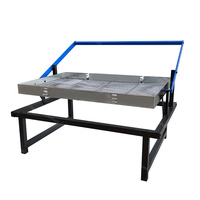 Barbecue pliable portable au charbon de bois avec grille de cuisson pivotante