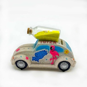 Souvenir artisanal en résine peint à la main, bouteille à dérive en forme de bus touristique, thème maison, table, mer, <span class=keywords><strong>plage</strong></span> - Product Image 5