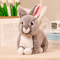 Peluche lapin réaliste de 25cm et 30cm, poupée lapin en peluche, jouet animal de pâques, décoration, lapin