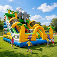 Château gonflable avec toboggan pour enfants, location pour fêtes, équipement de jeu, souffleur inclus, taille personnalisée