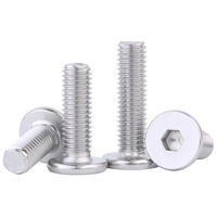 Vis à tête hexagonale en acier inoxydable 304, vis à tête basse, vis à tête fine, boulon M6x16mm, accessoires pour bateaux et yachts