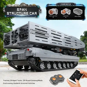 Mold King 20002 Technische Fernbedienung Militär panzer Gepanzerte Fahrzeug brücke Schicht struktur Auto Bausteine Ziegel Spielzeug