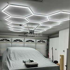 Super brillo 4000K Hexagonal barato garaje iluminación techo trabajo luz panal lámpara para sala de exposición COCHE Tienda de belleza - Product Image 4