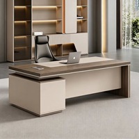 Bureau de direction moderne en bois - Bureau de patron de luxe pour la maison ou l'appartement