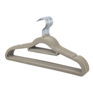 <span class=keywords><strong>Cintres</strong></span> en plastique pour bébé, antidérapants, en velours floqué noir, marque OEM populaire, vente en gros, Dongguan - Product Image 5